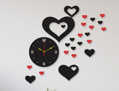 Stylist 3D art wood wall clock