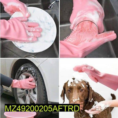 Silicone dish and other washing gloves