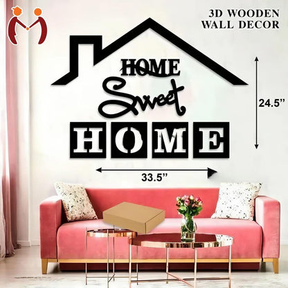 3D home design wooden wall art