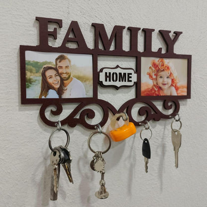 Personalized picture frame key holder