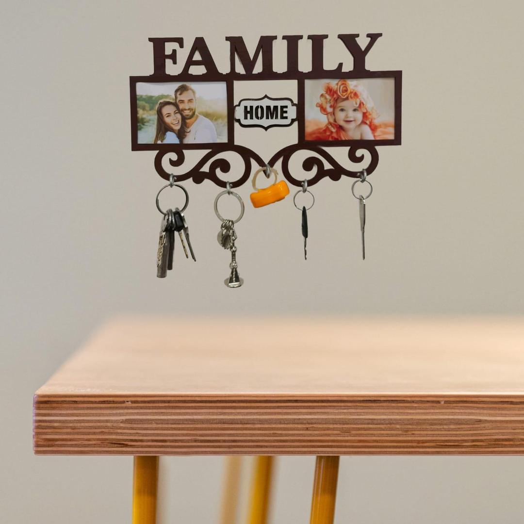 Personalized picture frame key holder