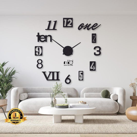Beautiful mix digit wall clock