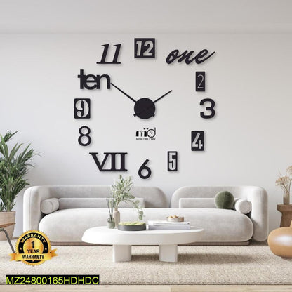 Beautiful mix digit wall clock