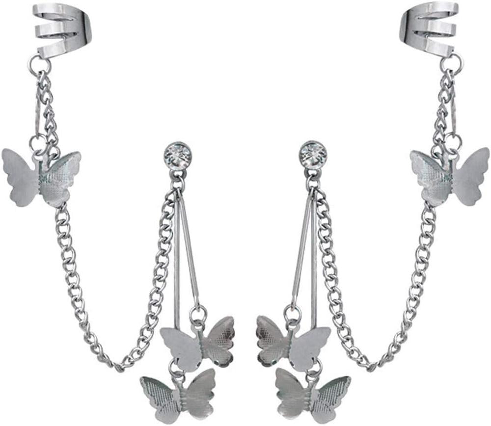 Trendy silver butterflies air cuffs
