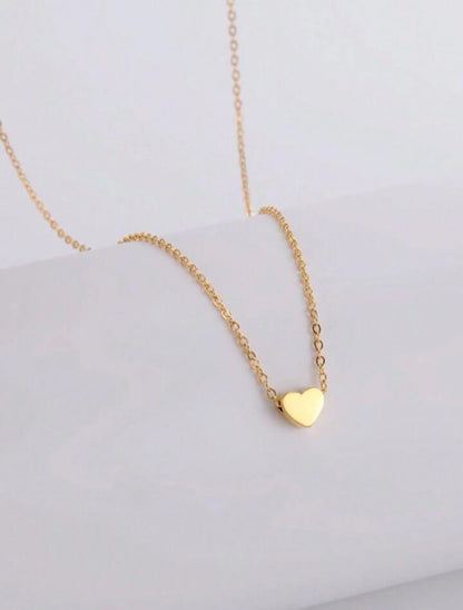 Love heart design gold plated artificial stones pendant