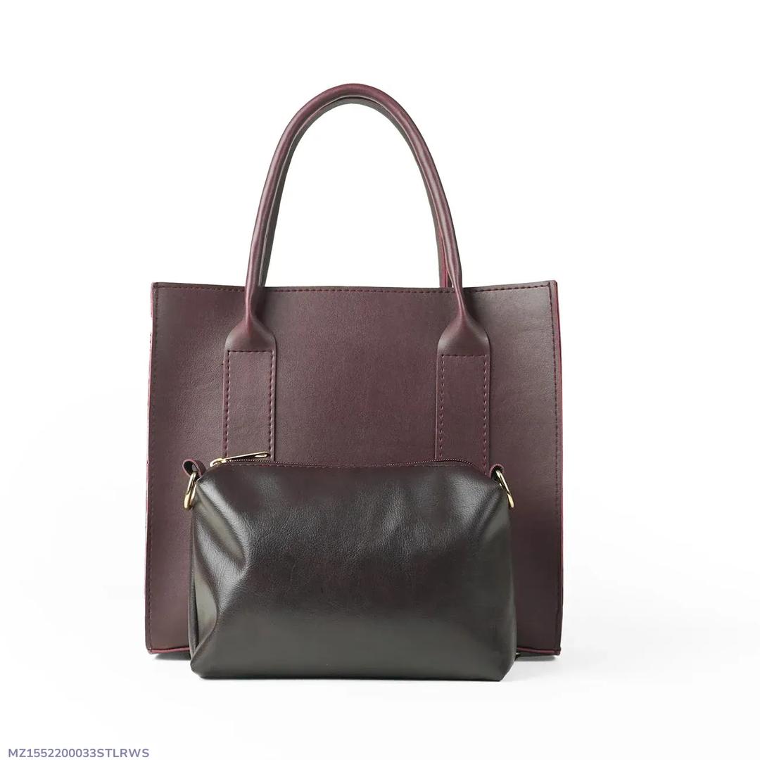 Stylist girl's PU leather handbag set of 2