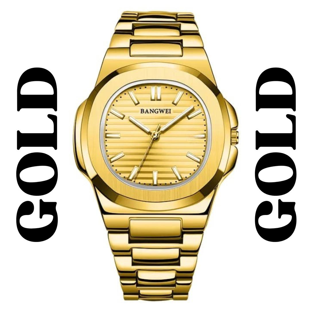 Men's quartz chain strap watch