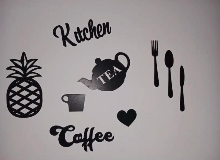 Kitchen wooden wall art frame