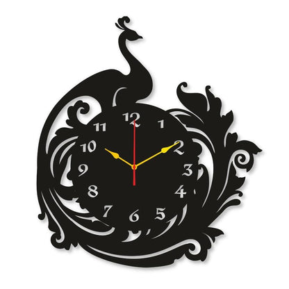 Beautiful peacock laminated wall clock
