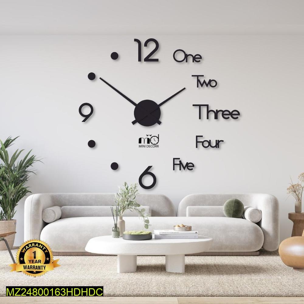 Beautiful dot digit wooden wall clock