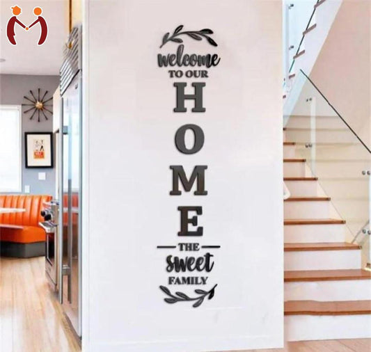 Sweet home wooden wall art