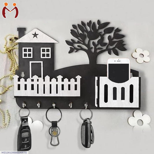 Tree wooden key holder
