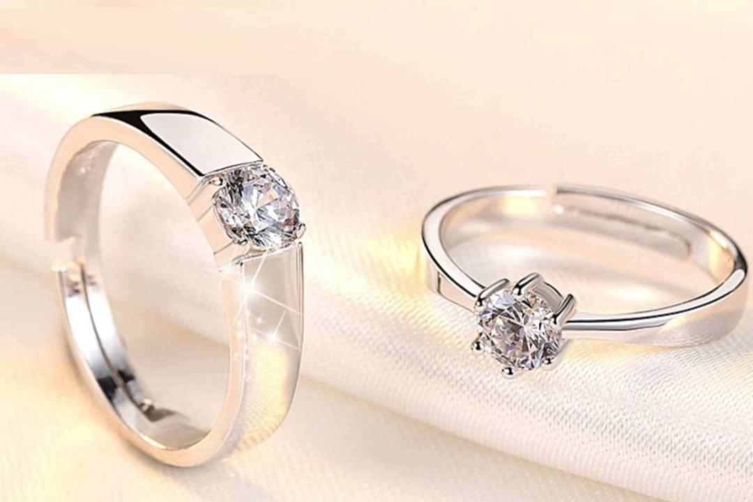 Charm couple's ring set