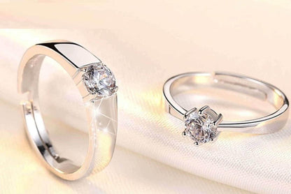 Charm couple's ring set