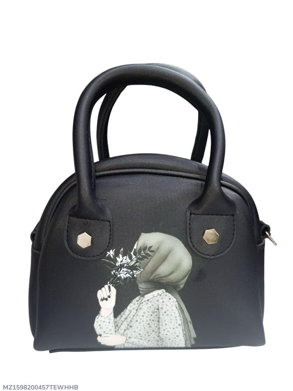 girl's PU leather plain handbag