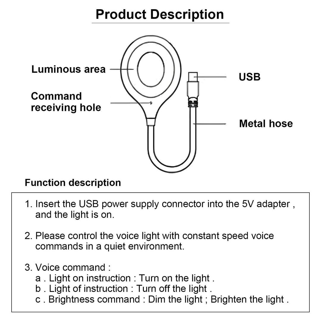 Voice operated LED lamp