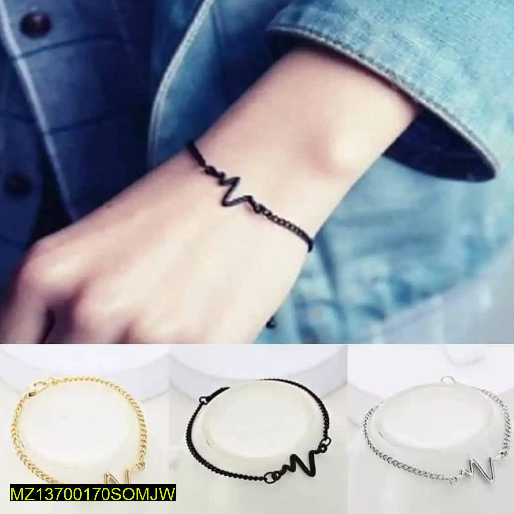 1 PCs unisex heartbeat bracelet