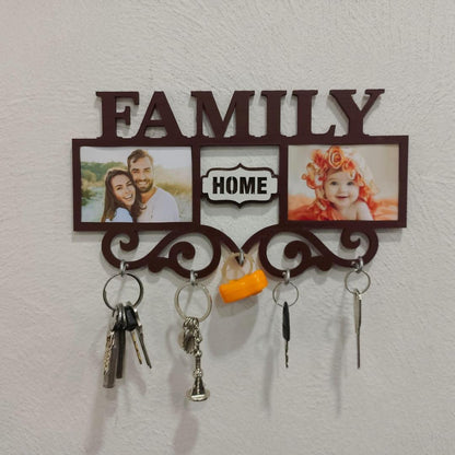 Personalized picture frame key holder