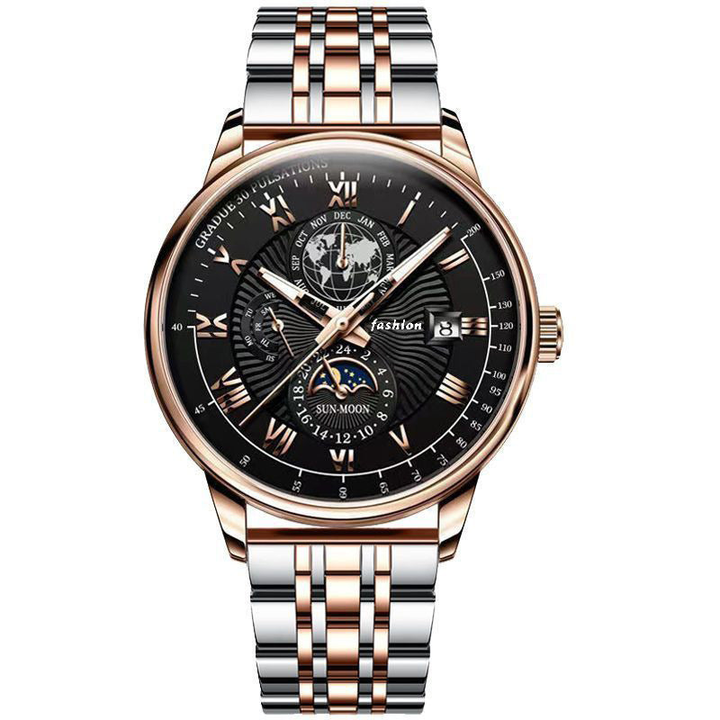Thin quartz luminous calendar Men's watch