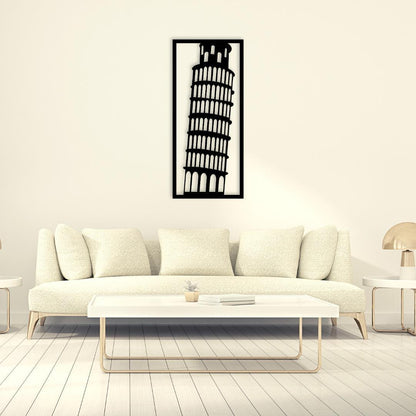 Elegant leaning tower wall art