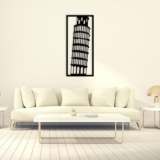 Elegant leaning tower wall art