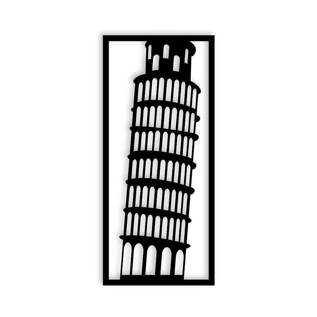 Elegant leaning tower wall art