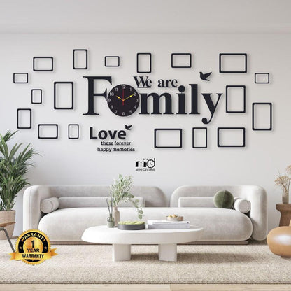 Family wall hanging with frames