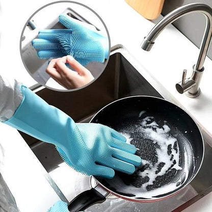 Silicone dish and other washing gloves