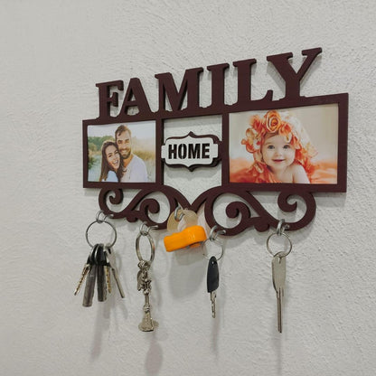 Personalized picture frame key holder