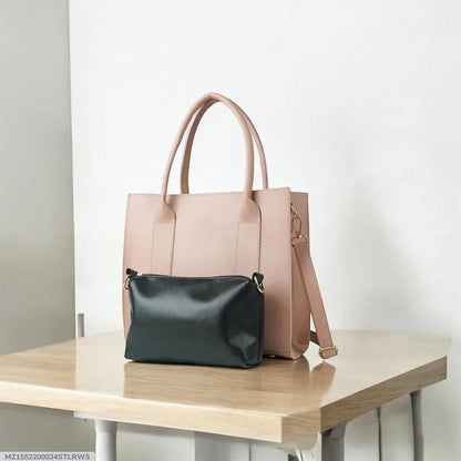 Stylist girl's PU leather handbag set of 2