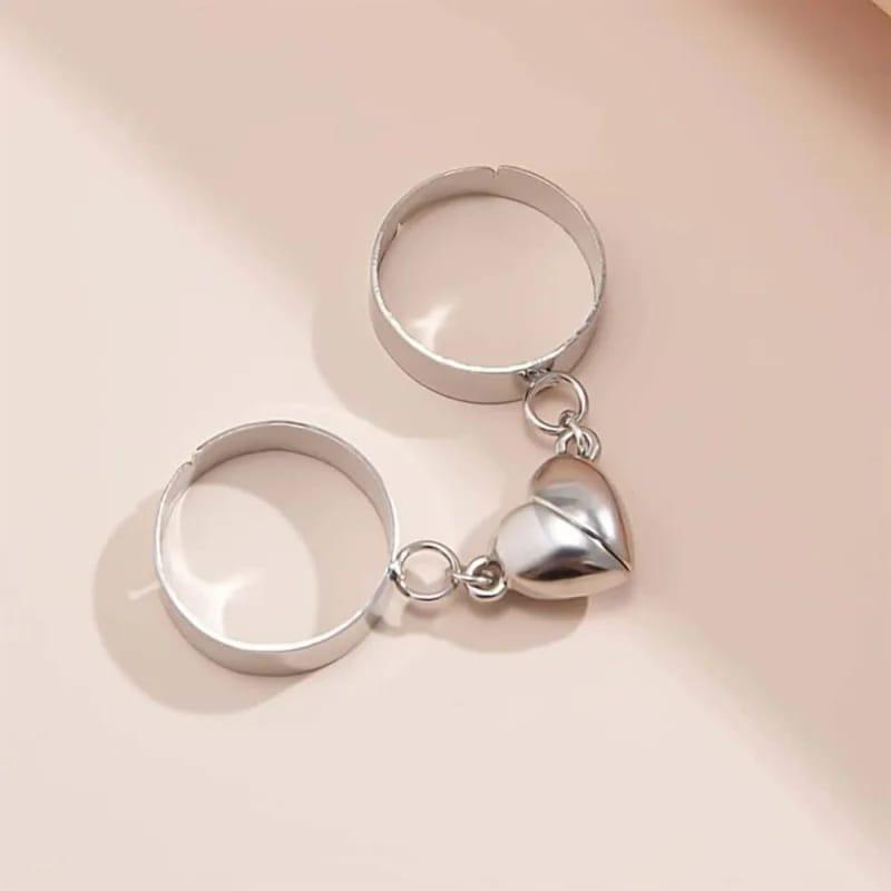 Trendy Magnetic Couple ring set