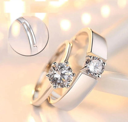 Charm couple's ring set