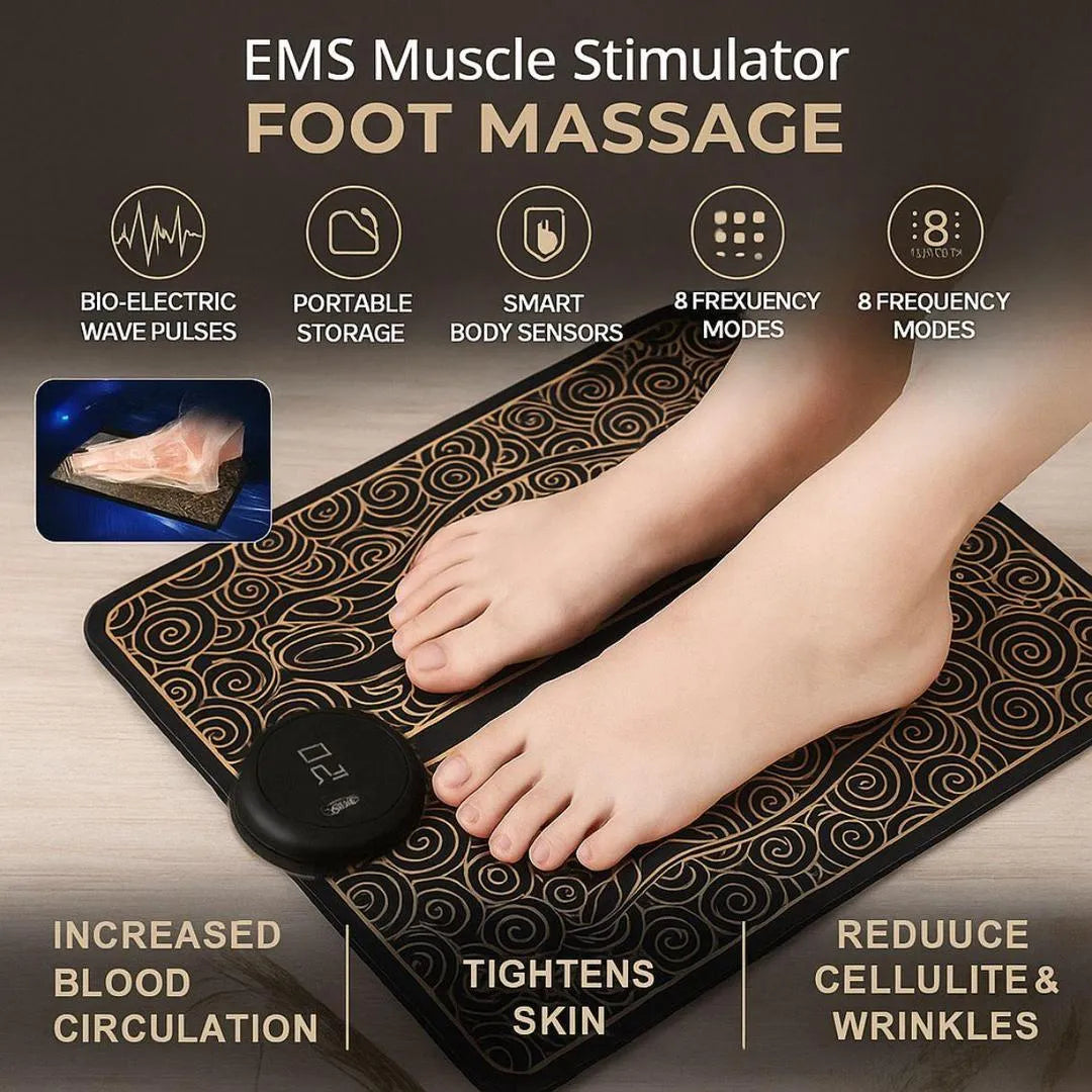 Portable foot massager mat