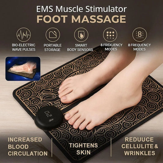 Portable foot massager mat