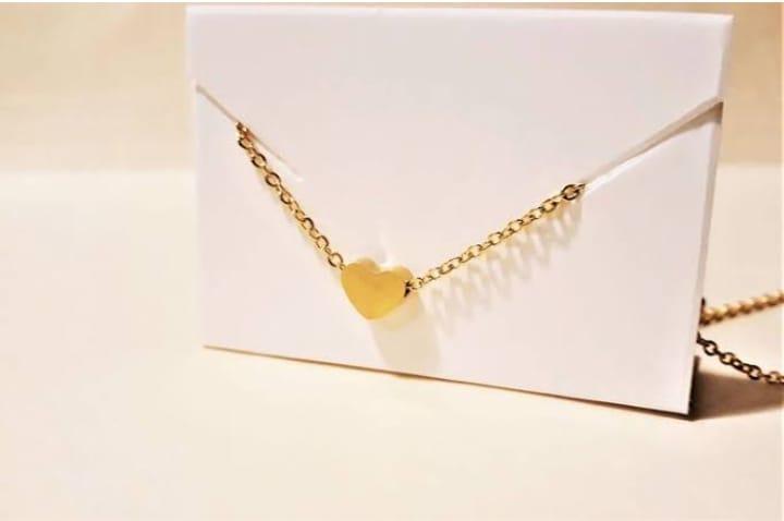 Love heart design gold plated artificial stones pendant