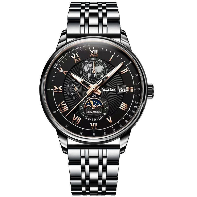 Thin quartz luminous calendar Men's watch