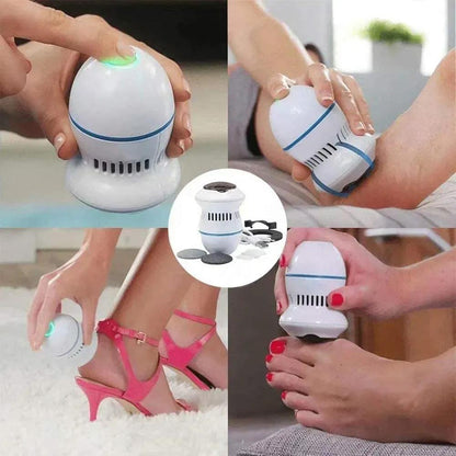 Electric foot exfoliating scrubber