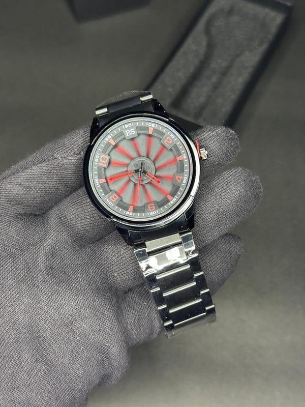 Stainless steel spinning watch