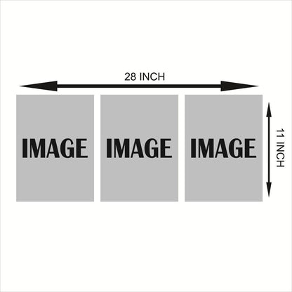 Multicolor abstract art wall frames-set of 3