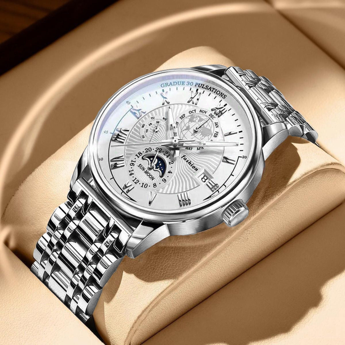 Thin quartz luminous calendar Men's watch