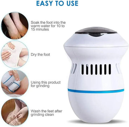 Electric foot exfoliating scrubber