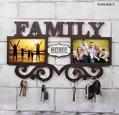 Personalized picture frame key holder