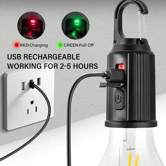 Brighten your space-rechargable LED bulb
