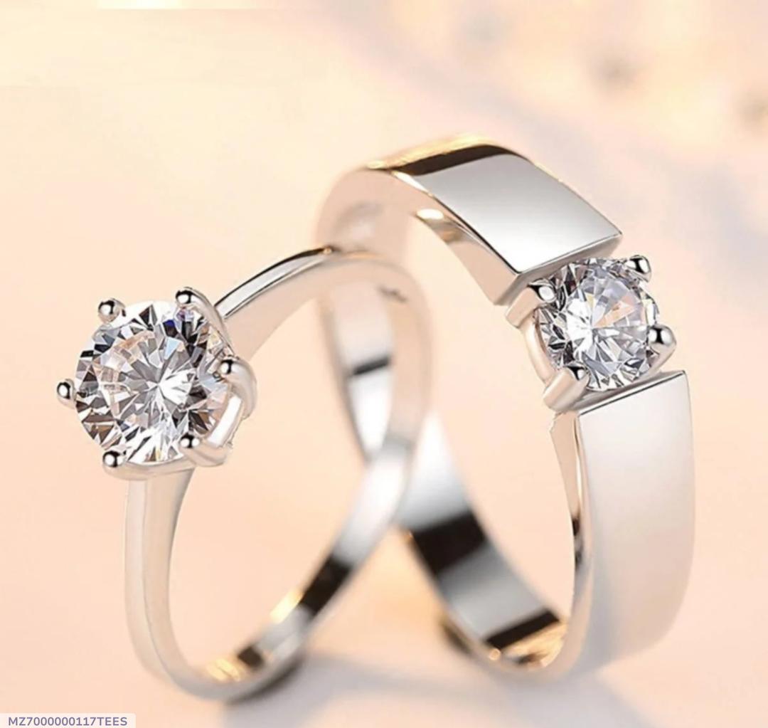 Charm couple's ring set