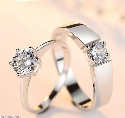 Charm couple's ring set
