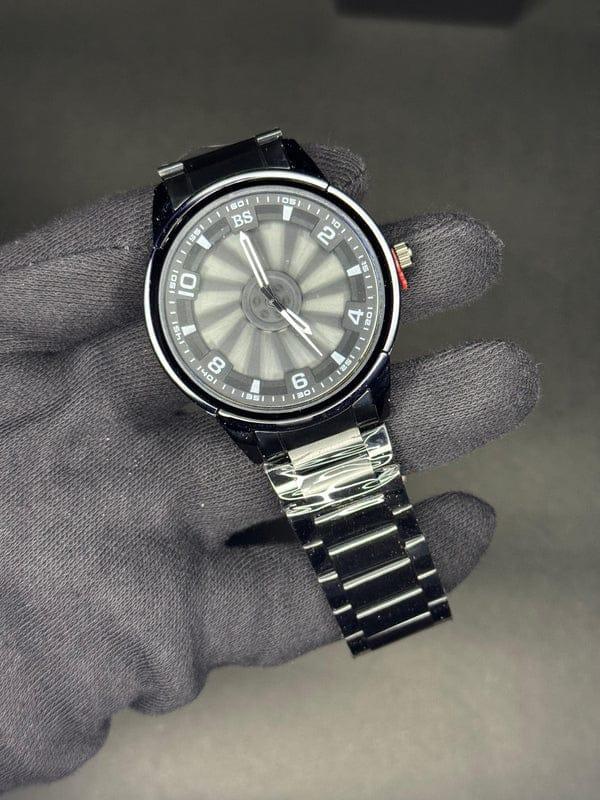 Stainless steel spinning watch