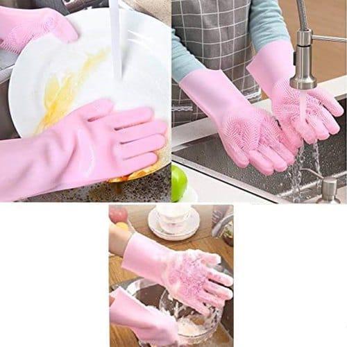 Silicone dish and other washing gloves