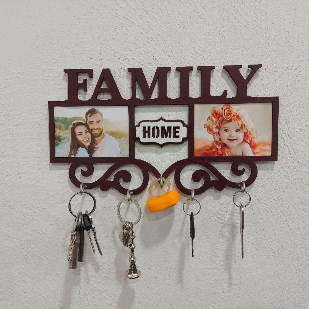 Personalized picture frame key holder