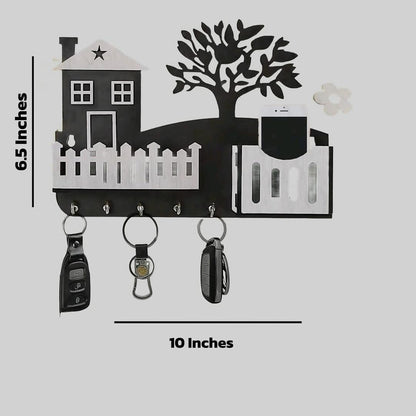 Tree wooden key holder