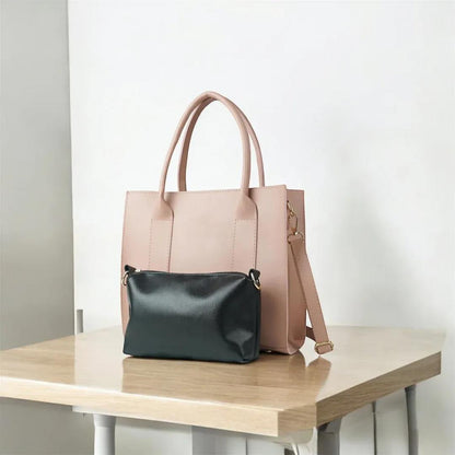 Stylist girl's PU leather handbag set of 2